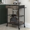 thumbnail image 2 of Novogratz Nora Multifunctional Kitchen Cart Wine Rack in  Stainless Steel, 2 of 12