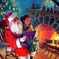 thumbnail image 1 of CHENISTORY-Cuadro de Papá Noel pintado a mano, pintura al óleo por número, regalo de Navidad, dibujo sobre lienzo, decoración del hogar, 1 of 4