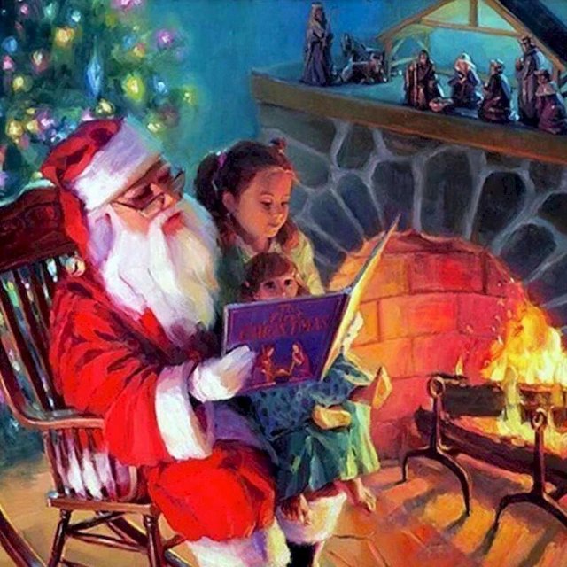 CHENISTORY-Cuadro de Papá Noel pintado a mano, pintura al óleo por número, regalo de Navidad, dibujo sobre lienzo, decoración del hogar