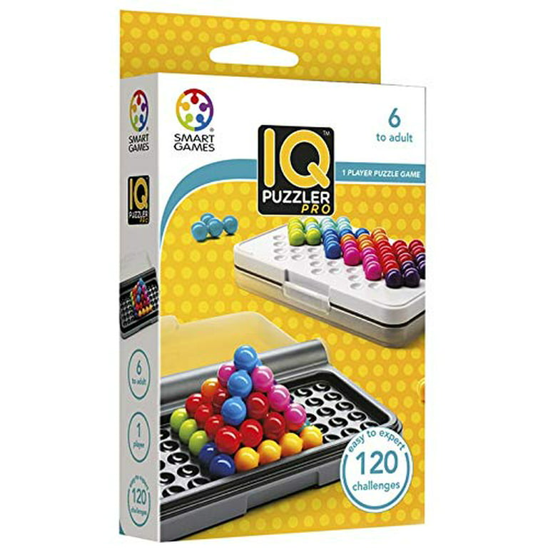 rechtop Leggen hoofdstuk SmartGames IQ Puzzler Pro Compact Board Game Puzzle 120 3D Challenges -  Walmart.com