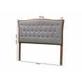 thumbnail image 4 of Baxton Studio Nikita Gray Fabric and Walnut Brown Wood King Size Headboard, 4 of 11