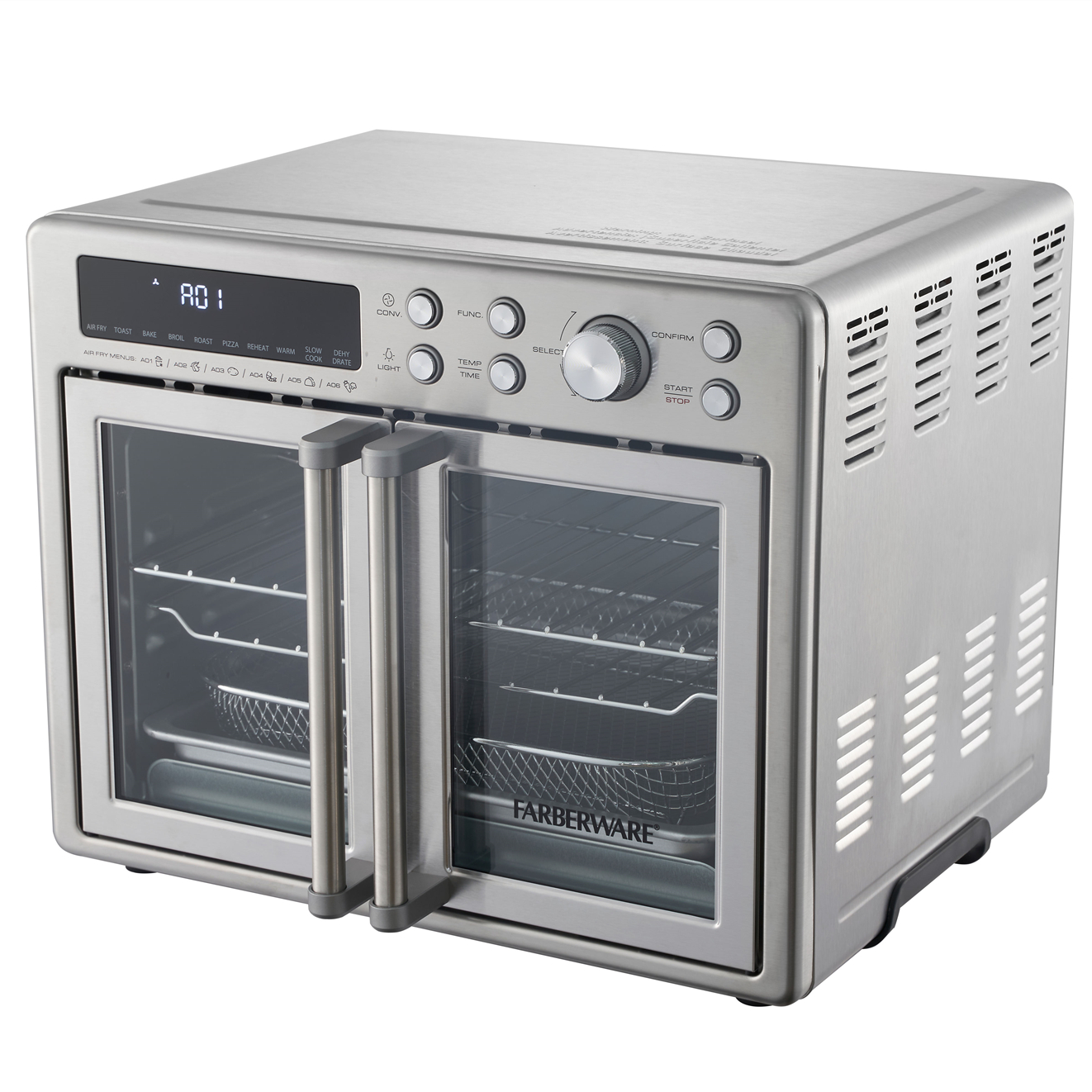 Farberware Brand 25L 6-Slice Toaster Oven with Air Fry, French Door, FW12-100024316 - image 3 of 5