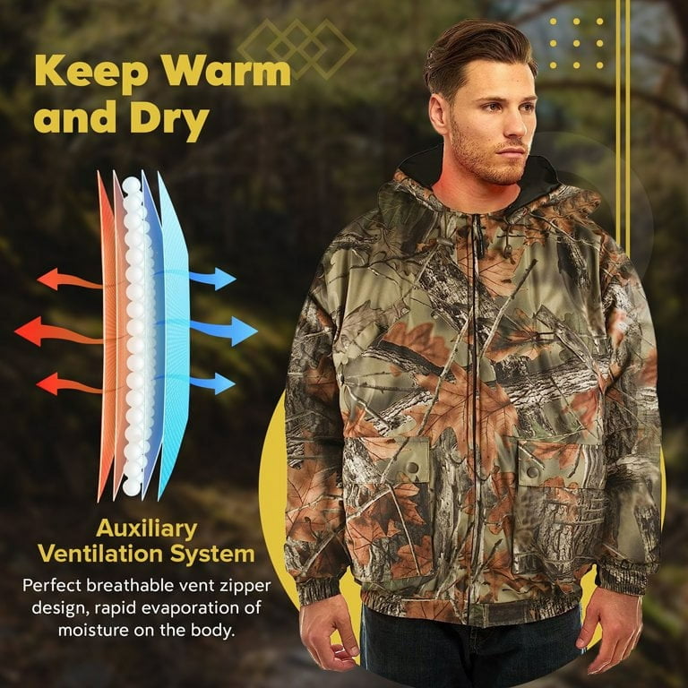 TrailCrest Men s Tactical Hoodie Jacket Insulated Waterproof