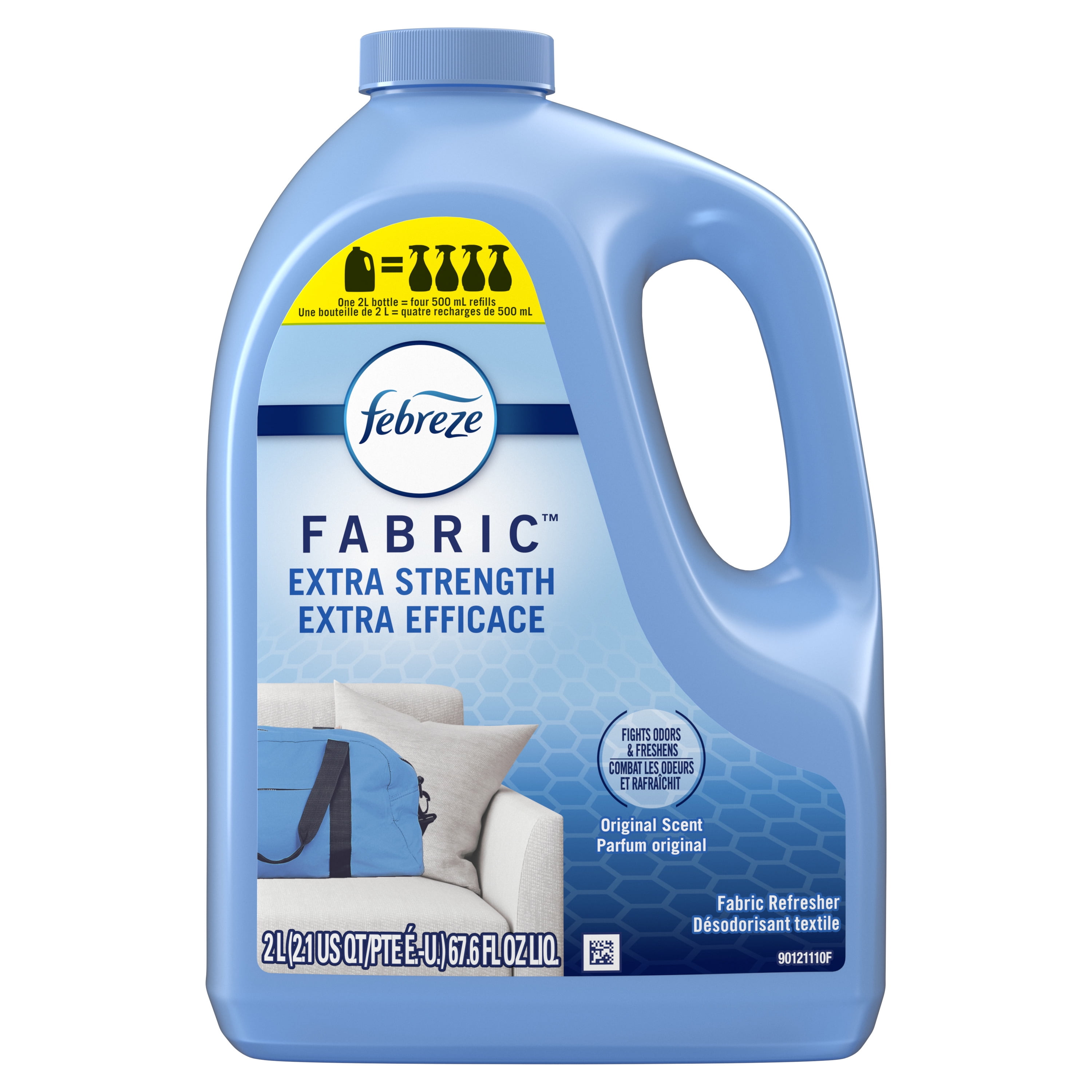 (2 pack) Febreze Fabric Spray Air Freshener, Odor-Fighting, Extra Strength 67.6 fl oz Refill