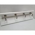 thumbnail image 5 of 18" Hennepin Hook Rack with Ledge - White/Satin Nickel 885785615737, 5 of 7