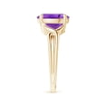 thumbnail image 3 of ANGARA Natural 2.28 Ct. Amethyst Solitaire Ring in 14K Yellow Gold for Women (Ring Size: 6.5), 3 of 9