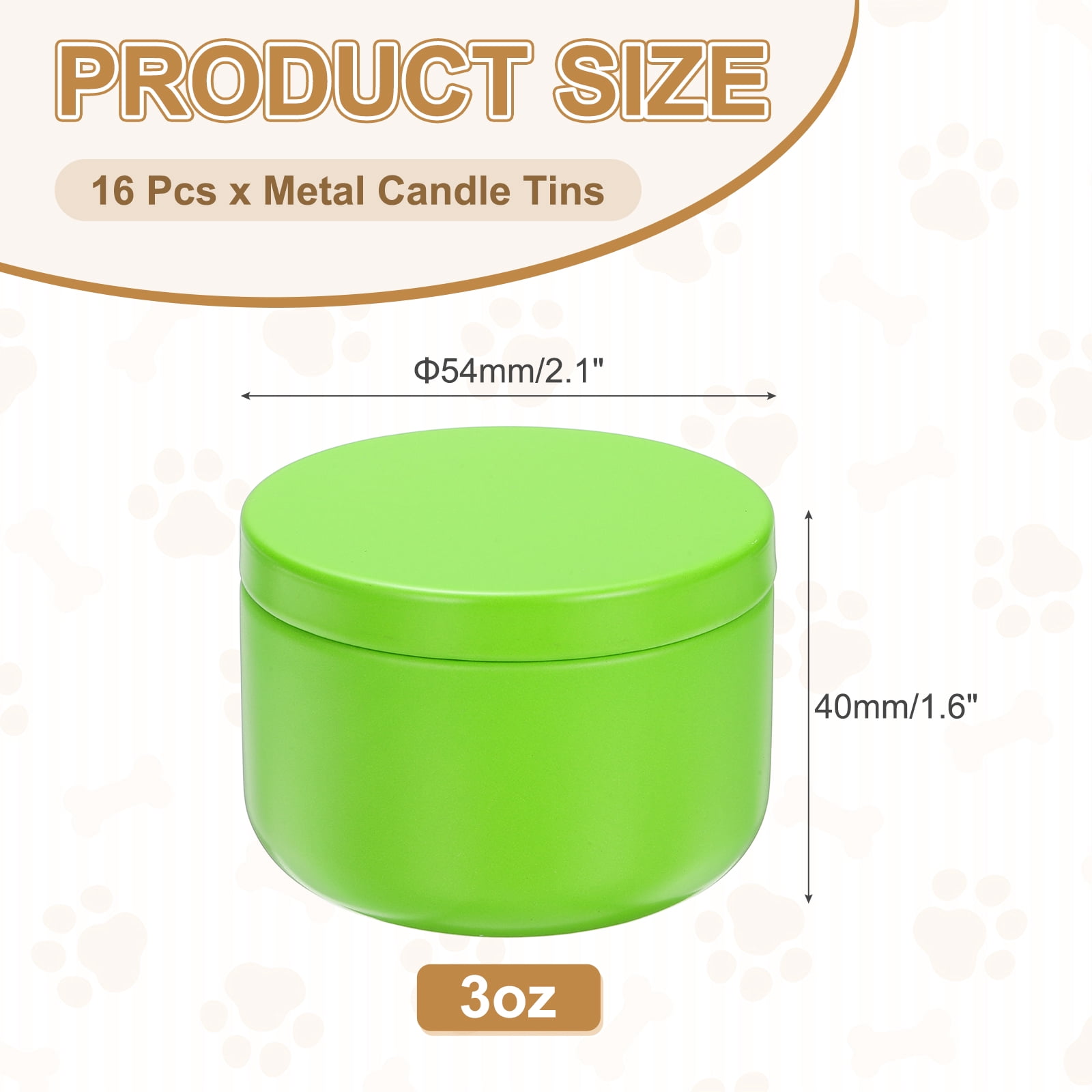3oz Candle Tins, 16pcs Metal Candle Tins Jars with Lids Round Empty Tin Can Containers Bulk for Storage Tea and Making DIY Arts Crafts Christmas Gifts, Light Green