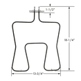 thumbnail image 2 of Exact Replacement Parts WB44X5043 Ge Range Bake Element Replaces Wb44x5028, 2 of 8