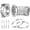 silver, variant on Magnetic Dryer Vent Coupler DV180 Sealed Dryer Vent Connector Kit Easy Clean Quick Connector Includes 2.6 ft 4 in Tubing and Two Stainless Steel Clamps