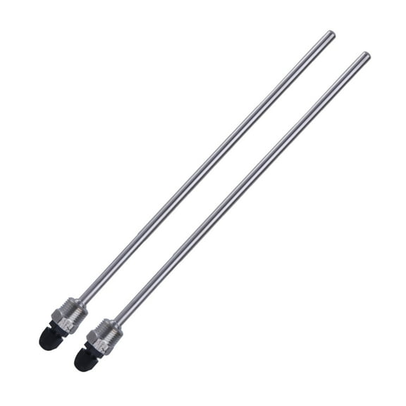 Zeiwohndc 2Pcs 300mm Stainless Steel Thermowell 1/2inch Thread Pressure For Temperature