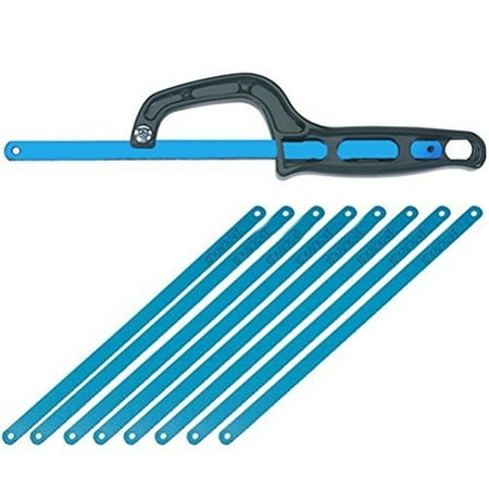 

Wideskall 12 inch Light Duty All Purpose Utility Close Quarter Mini Hacksaw Set with 8 Pcs Replacement Blades