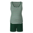 thumbnail image 5 of 2026 ! under $5 asdoklhq Maternity Clothes for Women,Women Short Sleeve Nursing T-shirt Tops+Striped Pants Pajamas Set Suit, 5 of 7