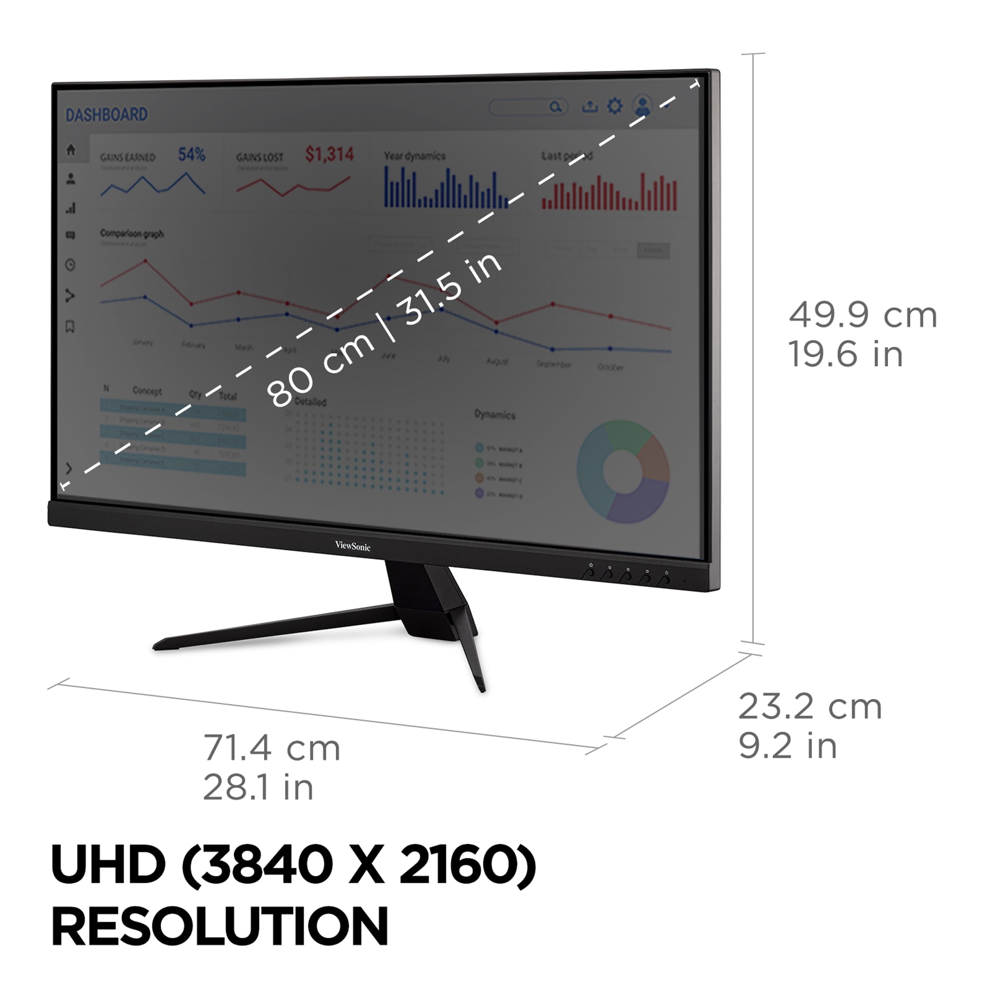 ViewSonic VX3267U-4K 4K UHD 32 Inch IPS Monitor with 65W USB C