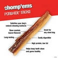 thumbnail image 6 of Chomp 'ems Purehide Chews - Slow Roasted Naturally Delicious Rawhide Dog Treats - High Protein Beef Hide - Bacon Flavor, Sticks, 12 Oz., 6 of 7