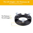 thumbnail image 2 of 2" F150 Leveling Lift Kits,Front Strut Spacer Suspension Lift Kit Lift Spacers, 2" Front Suspension Lift Kit Forged Strut Spacers for2004-2022 F150 2WD/4WD,2005-2008 Lincoln Mar, 2 of 8