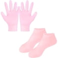 thumbnail image 1 of Silicone Socks - 1 Pair Foot Covers + 1 Pair Hand Masks - Foot Glove Set - Silicone - Soft - Hand and Foot Fleece Covers - Moisturizing Socks - Moisturizing - Hydrate your hands and feet - For dry, c, 1 of 5
