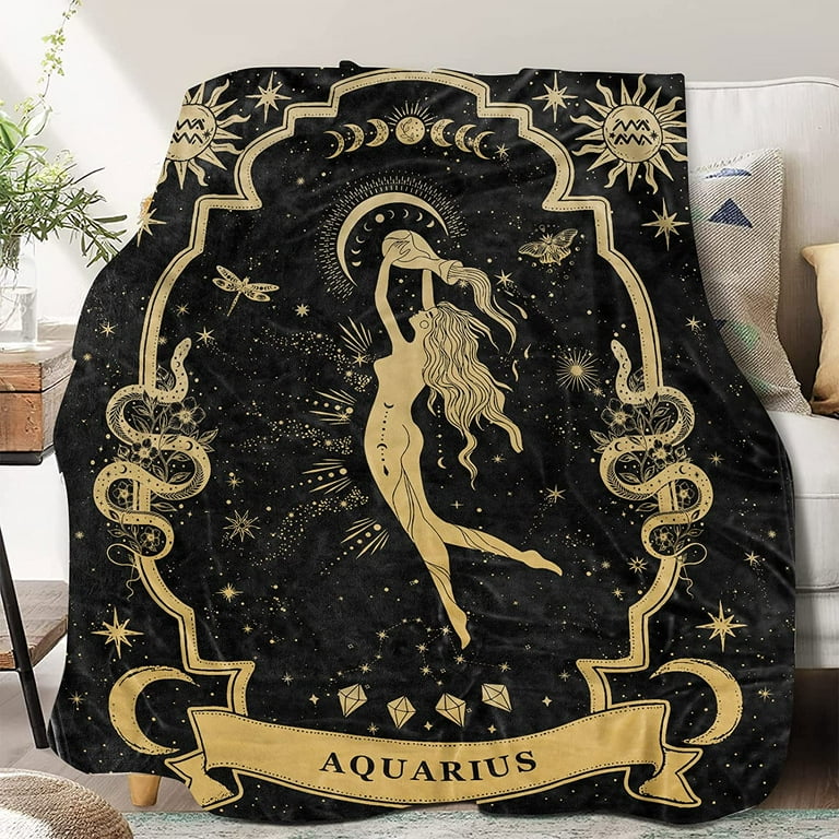 Aquarius Gifts, Aquarius Zodiac Blanket 60