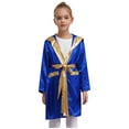 thumbnail image 3 of Miaeowve Tenue de Boxe pour Garçons Costume de Jeu de Rôle Robe de Boxe à Capuche en Satin avec Débardeur Sans Manches et Short Bleu 14, 3 of 5