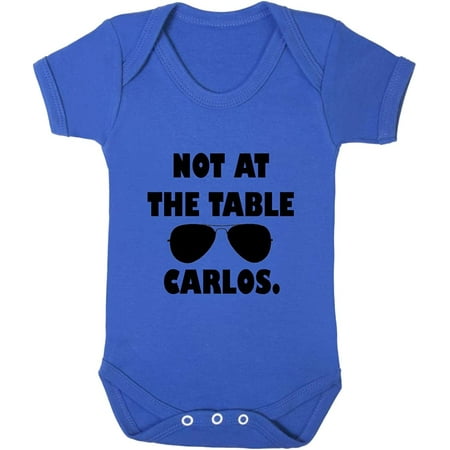 

Not At The Table Carlos Style 2 Baby Bodysuit One Piece Royal Blue Newborn
