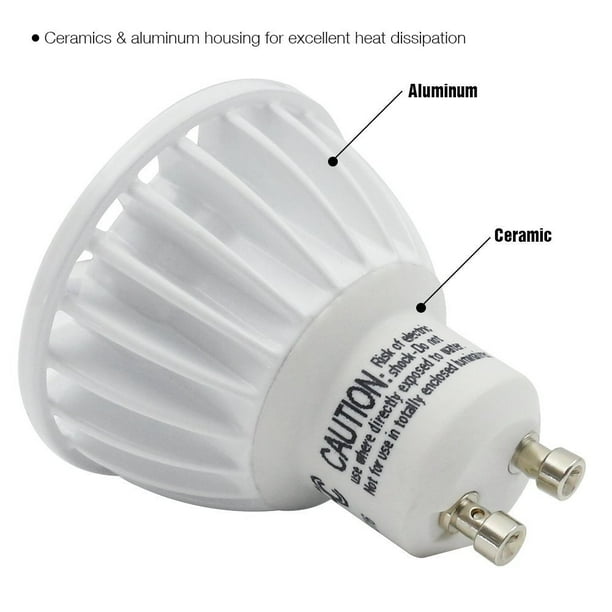 MR16 Dimmable GU10 LED 6W Light Bulb, 2700K Soft White, 50W Halogen Bulb Equivalent, High CRI90