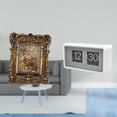 thumbnail image 2 of Marco de fotos floral tallado a mano con reloj de escritorio antiguo y grande para oficina, dormitorio, decoración del hogar, regalo de boda, mesa de, 2 of 8