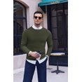 thumbnail image 3 of Ekouaer Men's Long Sleeve Shirts Honeycomb Waffle Pullover Sweater Crewneck Thermal Tops Lightweight Undershirts, 3 of 5
