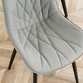 thumbnail image 4 of YOUNIKE Dining Chairs Set of 2, Faux Leather Upholstered Kitchen Chairs, Armless Side Chairs with Ergonomic Backrest, Mid Century Modern Dining Chairs,Gray, 4 of 14