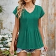 thumbnail image 6 of Women Shirt Short Sleeve Crew Neck Summer Soft Long TshirtsTee Tops Blouse, 6 of 8