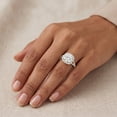 thumbnail image 5 of Rosec Jewels Lab Grown Diamond Engagement Ring 2 Carat - IGI Certified - E-VS1 Quality Diamond Halo Ring with Split Shank, 18K White Gold, US 5.00, 5 of 7