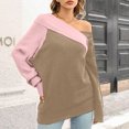 thumbnail image 4 of Lindreshi Sweaters for Women Trendy Clearance Women Casual Comfortable Fashion Pullover Long Sleeve V-Neck Sweater, 4 of 9
