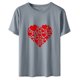 thumbnail image 1 of Camiseta de mujer Camisetas divertidas y lindas de manga corta Camiseta de otoño Hearth Love Camiseta de regalo Tops Blusa Regalo para parejas Pompotops  hfajkhk124751, 1 of 6