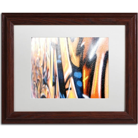 Trademark Fine Art "Graffiti" Canvas Art by Yale Gurney, White Matte, Wood Frame
