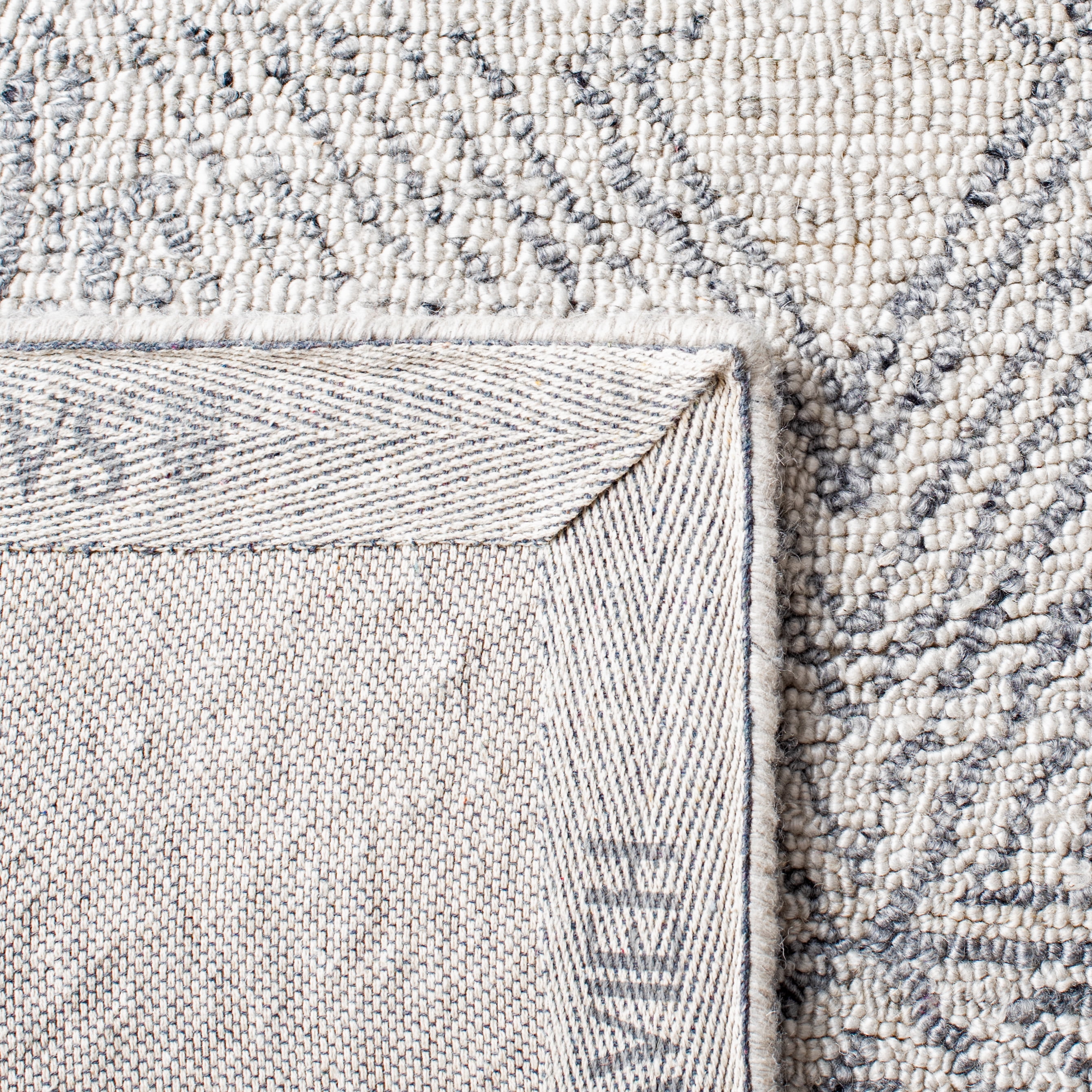 SAFAVIEH Abstract Tendrils Geometric Area Rug, Ivory/Grey, 6' x 6' Round