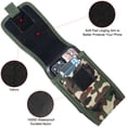 thumbnail image 3 of Universal Vertical Pouch Camouflage Cell Phone Holster with Belt Clip Loop, Carabiner & Credit Card Slot Fit XXL Device with Otterbox Case ,Xpm [ Camo Green ], 3 of 8