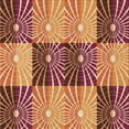 thumbnail image 1 of Ahgly Company Machine Washable Indoor Square Transitional Yellow Orange Area Rugs, 5' Square, 1 of 7