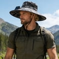 thumbnail image 3 of Ticikt Extra Wide Brim Solar Fan Hat, Mens Fishing Hiking Hat, Neck Flap Sun Hat, Solar Powered Cooling Cap Fisherman Hats,Color:Black, 3 of 4