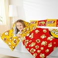 thumbnail image 4 of Manfei Cinema Popcorn King Size Comforter Sets,Movie Time Bedding Comforter Set,Yellow Red Bedding Set For Girl,Microfiber Bedroom Decor Reversible,3pcs, 4 of 8