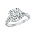 thumbnail image 4 of 1.00 Carat (I1-I2) Diamond Double Halo Engagement Ring in 14K White Gold, 4 of 6