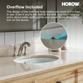 thumbnail image 3 of HOROW 15.75'' White Vitreous China Oval Undermount Bathroom Sink with Overflow, HWTP-R5040D, 3 of 5