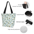 thumbnail image 4 of Pofeuu Tulips Flowers Print Women Fashion Shoulder Handbags Top Handle Satchel Bags Tote Shoulder Shopping Bag Stylish Canvas Tote Bag, 4 of 6