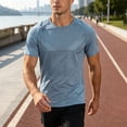 thumbnail image 5 of Lmueinov Mens Quick Dry T-Shirt Mesh Panel Athletic Short Sleeve Gym Workout Shirt Summer Breathable Running Tee for Sports and Casual Wear, 5 of 6