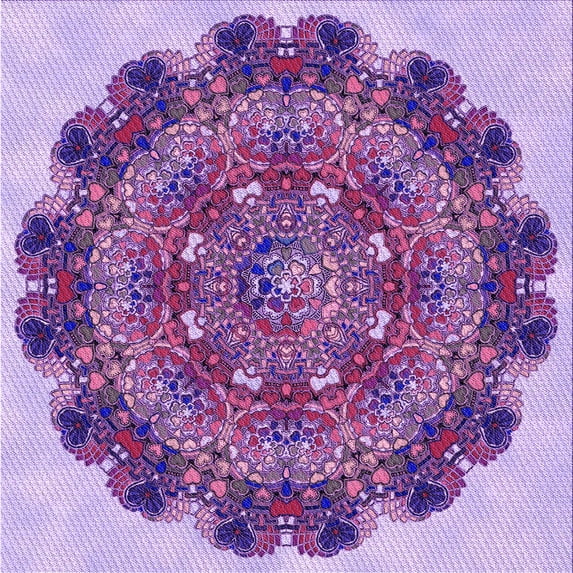 Ahgly Company Machine Washable Indoor Square Transitional Bright Lilac Purple Area Rugs, 8' Square