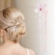 thumbnail image 2 of Ofertas Únicas 1 Pc Pin Chignon Flor de Cinco Pétalos Horquilla para Mujeres Rosa Púrpura, 2 of 5