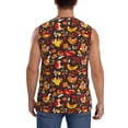 thumbnail image 4 of Lsque Roosters Print Men's Cotton Blend Sleeveless Muscle Shirts (S-3XL)- Moisture Wicking, Odor Protection, UPF 30+,3X-Large, 4 of 8