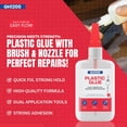 thumbnail image 4 of (2-in-1) Super Glue for Plastic with Brush Applicator & Nozzle - Fast Setting Plastic Glue Heavy Duty for Solid Bonds, DIY & More, Crystal Clear & No Stain Glue, 4 of 9