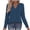 Navy, variant on Xaqiouau Women's V-Neck Long Sleeve T-Shirt Solid Color Relaxed Fit Basic Top Stretch Casual Base Layer Shirt Spring Fall Everyday Wear Versatile Staple Yellow XL