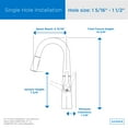 thumbnail image 2 of Vaughn Single Handle Kitchen Bar Faucet 1.75gpm Stainless Steel, 2 of 4