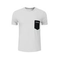thumbnail image 2 of HOMADLES Mens T Shirts Crewneck Elastic Quick Dry Casual Soft Athletic Pocket, Tee White 3XL, 2 of 5