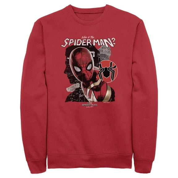 Men's Marvel Spider-Man: No Way Home Who is the Spider-Man Sweatshirt Red Small
