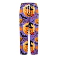 thumbnail image 2 of LNZGNM Womens Scrubs Pants Drawstring Elastic Waist Pocket Side Pockets Comfortable Lightweight with Wrinkle Free and Stretch Clinic Medical Duty,Purple(XXL), 2 of 3